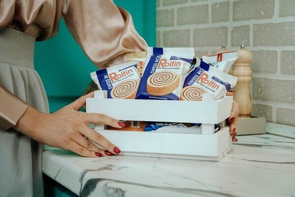 تولید کیک رولتی بسته بندی