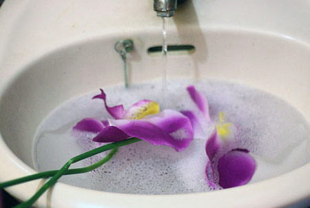 نحوه تمیز کردن گل های مصنوعی,تمیز کردن گل با نمک