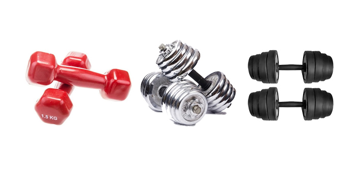 انواع مختلف دمبل