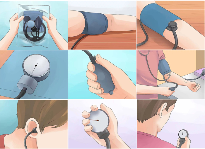 راهنمای تصویری اندازه گیری فشار خون