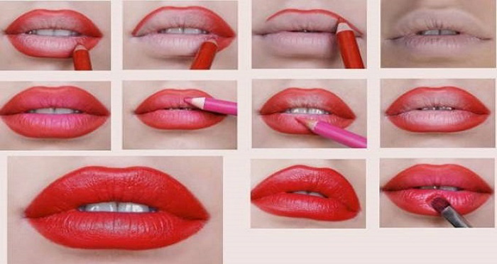 نحوه استفاده از خط لب با مداد لب