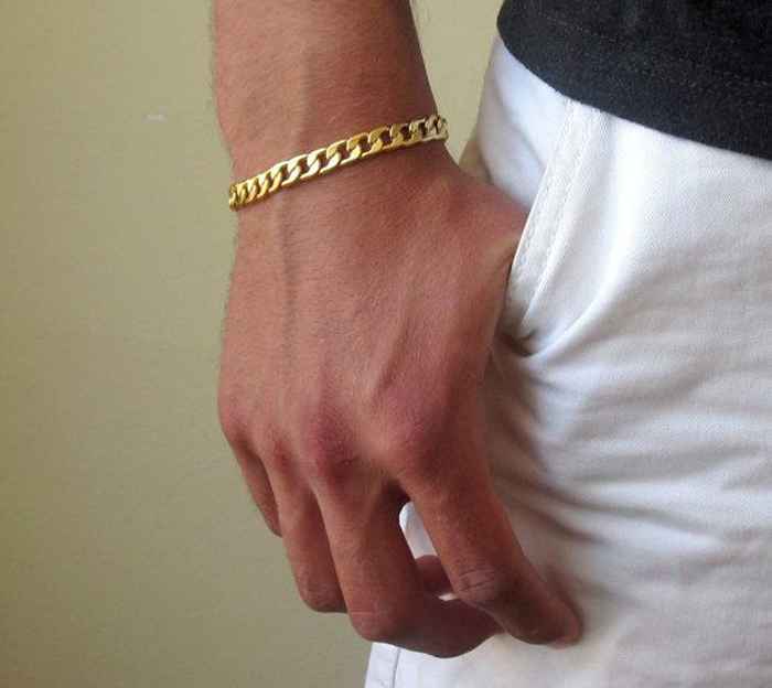 دستبند طلا مردانه