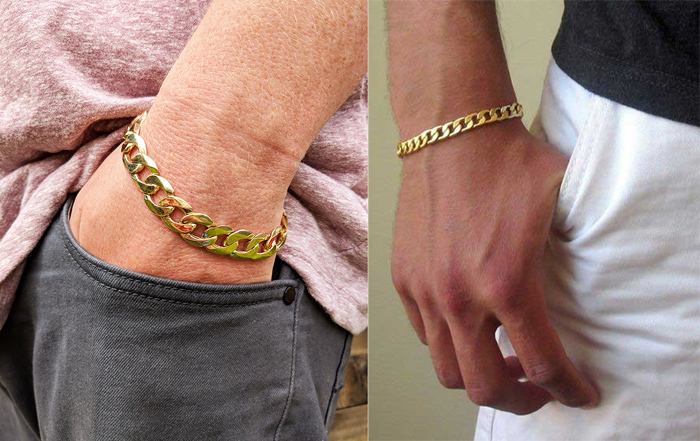 دستبند طلا مردانه